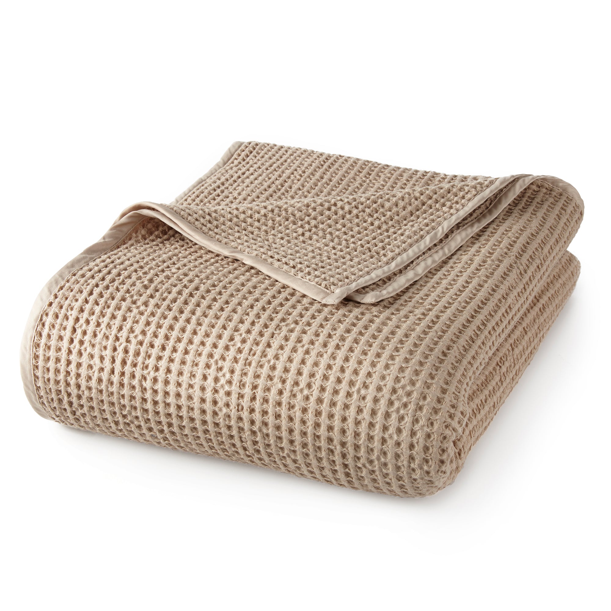 Waffle Weave Organic Cotton Blanket and Throw - King 110 x 90 - OAM